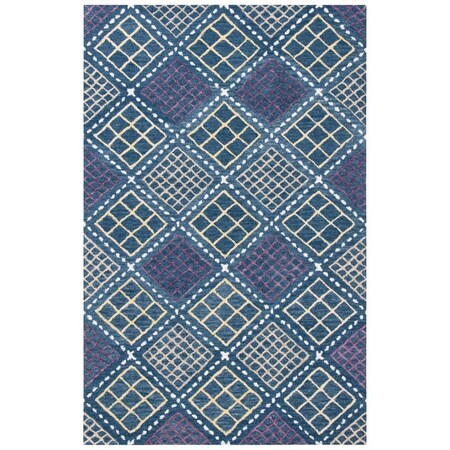 Safavieh 8 x 10 ft. Metro Contemporary Rectangle Rug Blue & Yellow MET703M-8